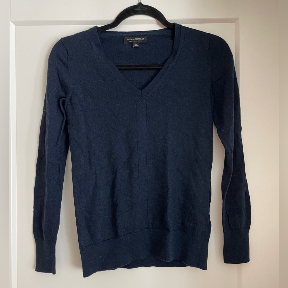 BR Navy Blue Merino Sweater